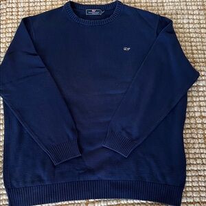 Vineyard Vines Mens Classic Navy Blue Crewneck Sweater 100% Cotton XL
